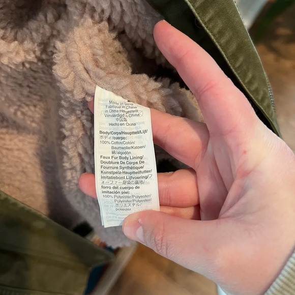 Madewell women’s Sherpa trimmed surplus jacket size small - Picture 10 of 11